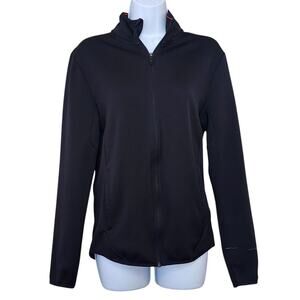 Champion Womens Performance Jacket Size S Black Mock Neck Zip Front